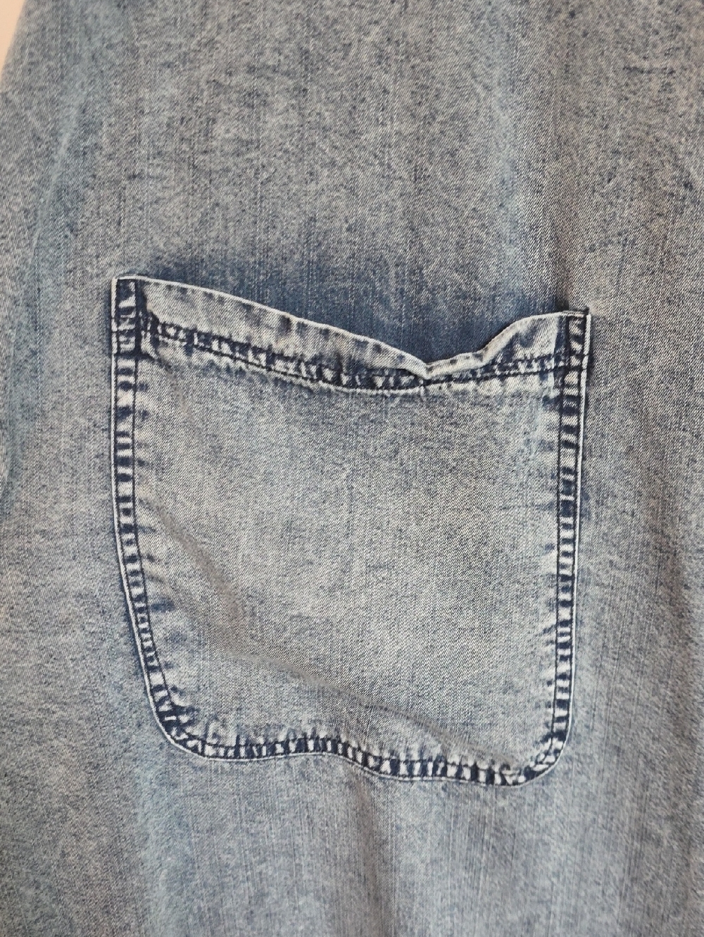 EUC Oli & Hali Large ULTRA WIDE LEG CHAMBRAY TENCEL JUMPSUIT - Picture 6 of 8